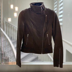 Mackage Taupe Kenya Leather Biker Jacket